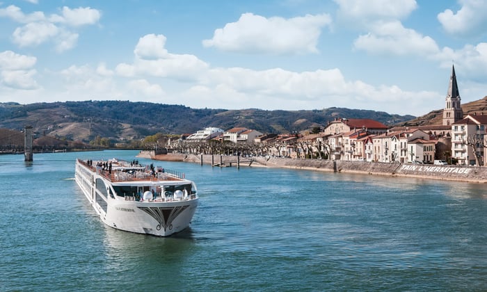 Uniworld's SS Catherine in Tain L'Hermitage, France