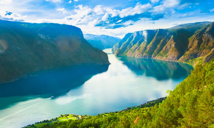 Sognefjord, a popular stop on a Norwegian Fjords cruise