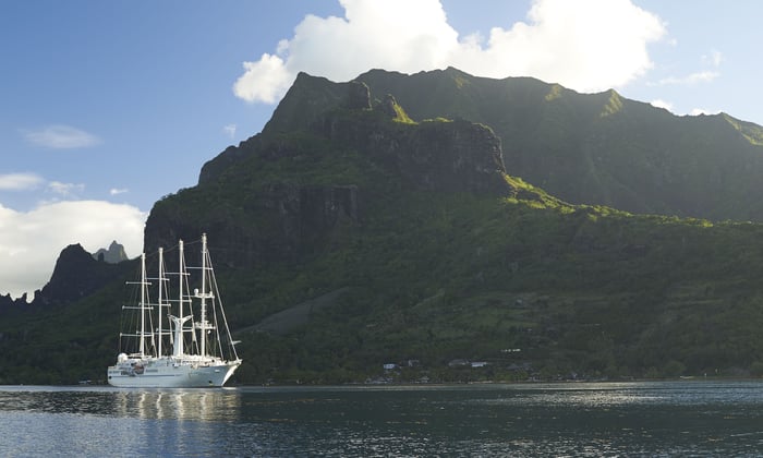 windstar cruises' wind spirit in Moorea, French Polynesia