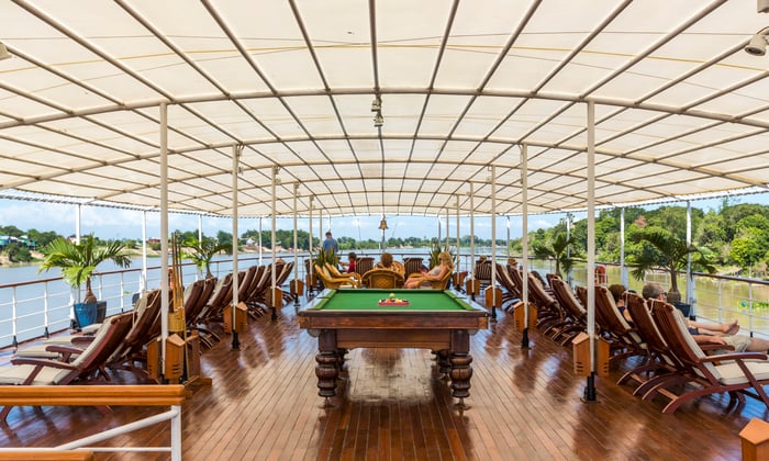 Guests relaxing on RV Mekong Pandaw