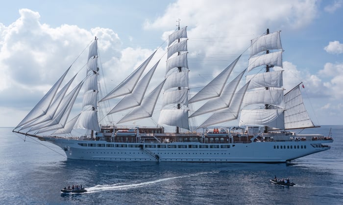 Sea Cloud Spirit with full sails
