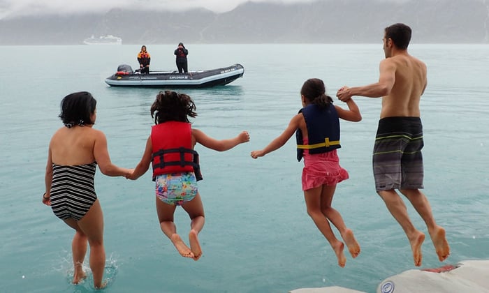 Polar Plunge in Alaska with UnCruise