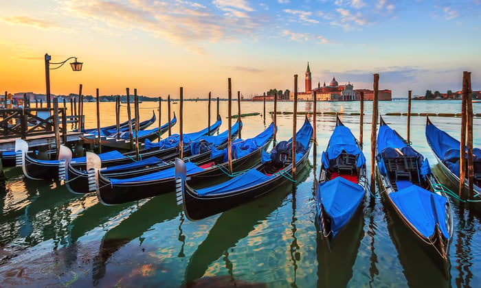 Gondolas in Venice, Italy