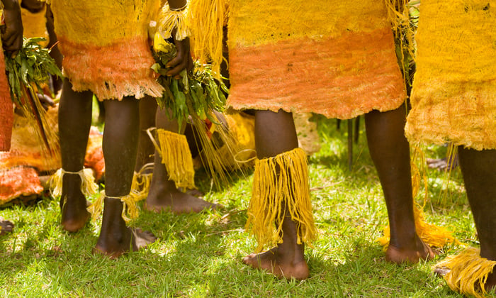 Traditional dancers in Papua New Guinea