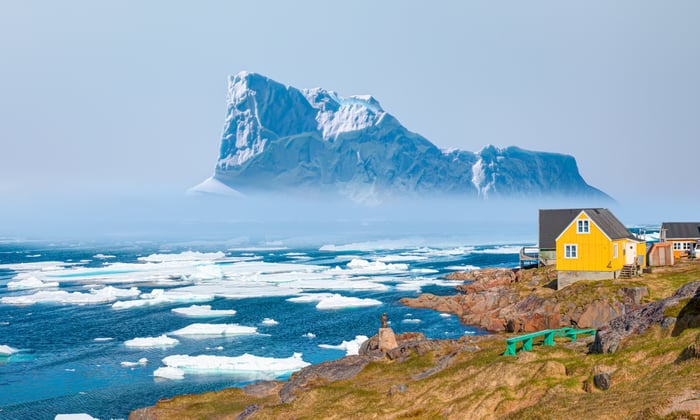 Kulusuk village in East Greenland