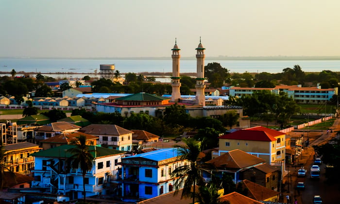 Banjul, the capital of Gambia in West Africa