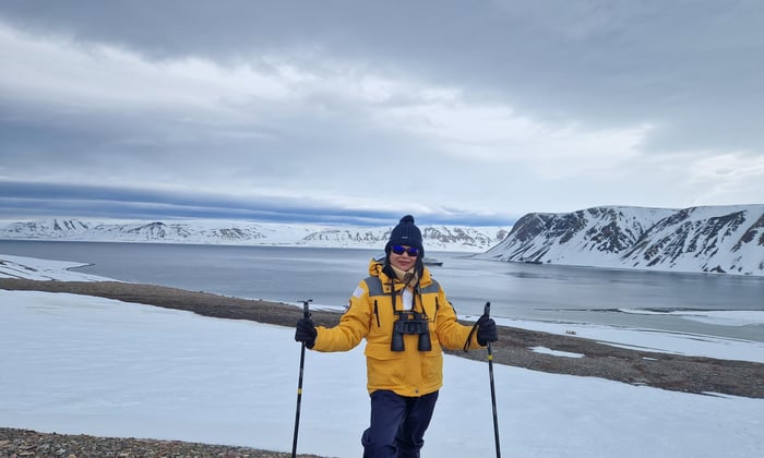 Anjalina hiking in Faksevågen