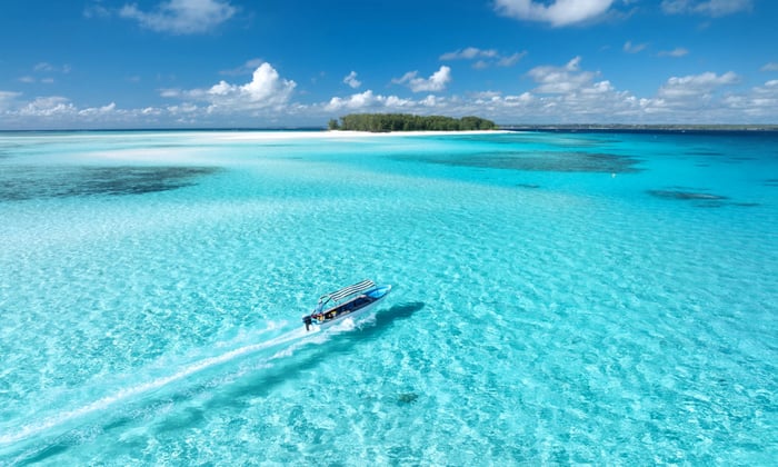 Mnemba island in Zanzibar, Tanzania