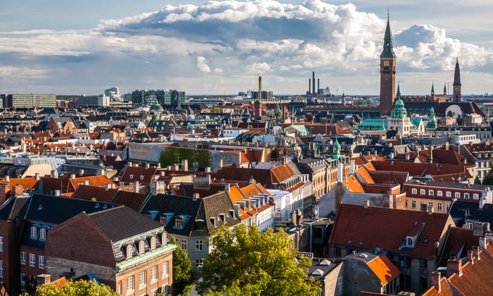 Copenhagen city skyline