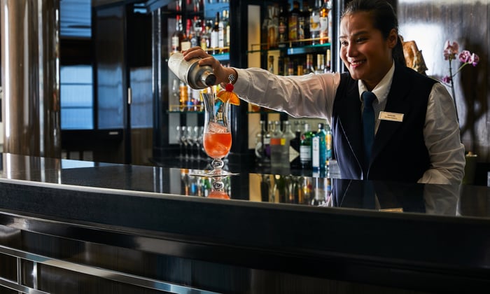 Silver Whisper bartender