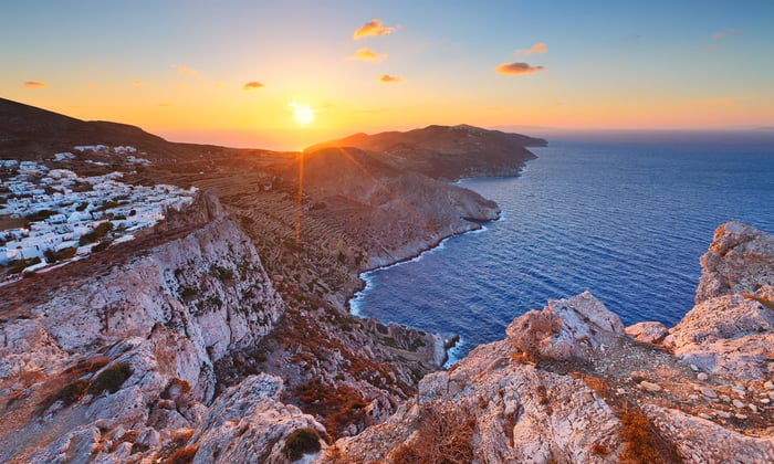 Folegandros in Greece, one of the best quiet Greek islands to cruise to