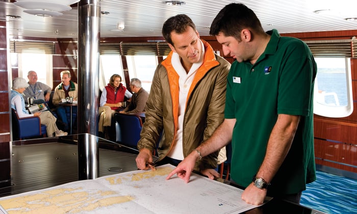 Crew on board Lindblad Expeditions