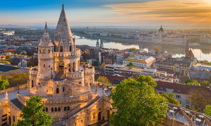Fisherman's Bastion, Budapest, Hungary on the Danube