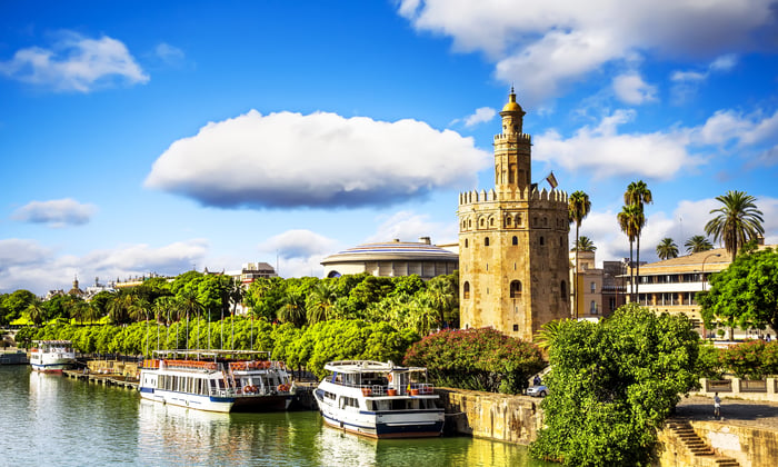 The Guadalquivir river in Seville, Spain