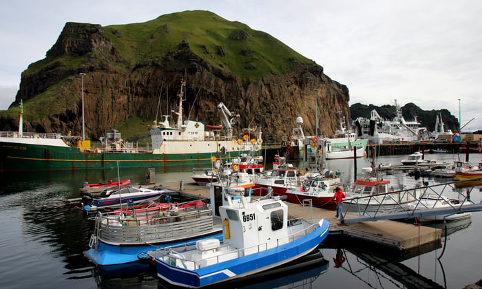 Heimaey harbour, Iceland