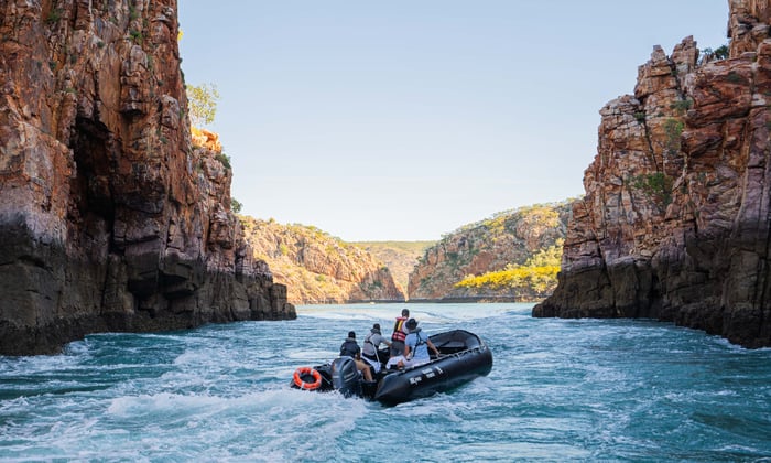 Seabourn Zodiac in the Horizontal Falls in the Kimberley