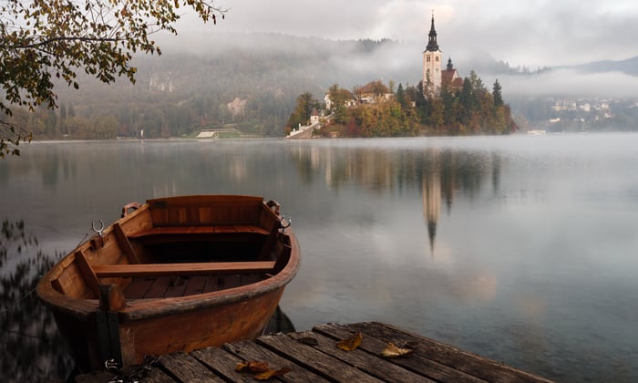 Mist on Lake Bled, Slovenia