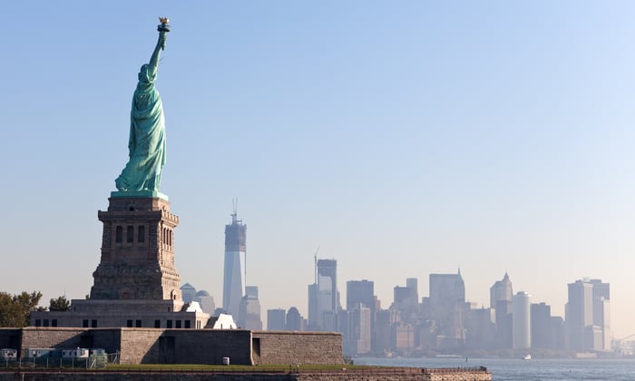 five best sail away ports - Statue of Liberty, New York
