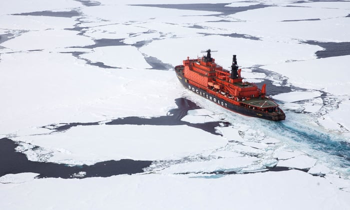Quark Expeditions - 50 Years of Victory, a Russian nuclear icebreaker