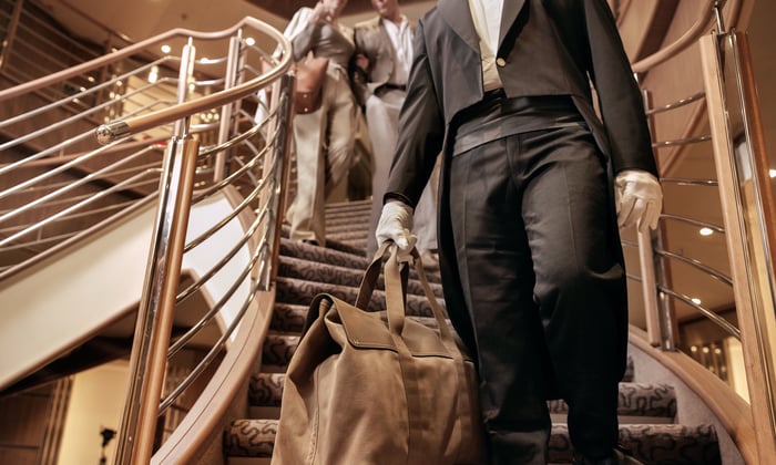 Butler service on a Silversea luxury cruise