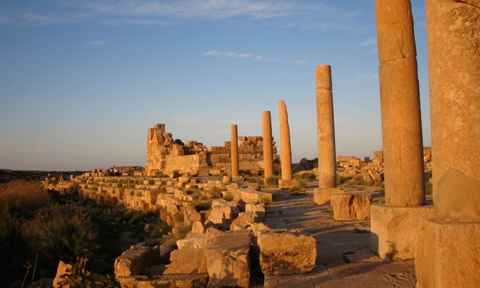 Roman Ruins in Leptis Magna, Libya