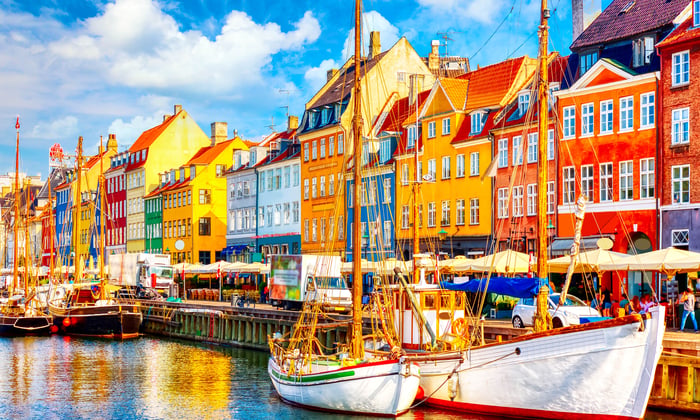 Nyhavn harbour in Copenhagen 