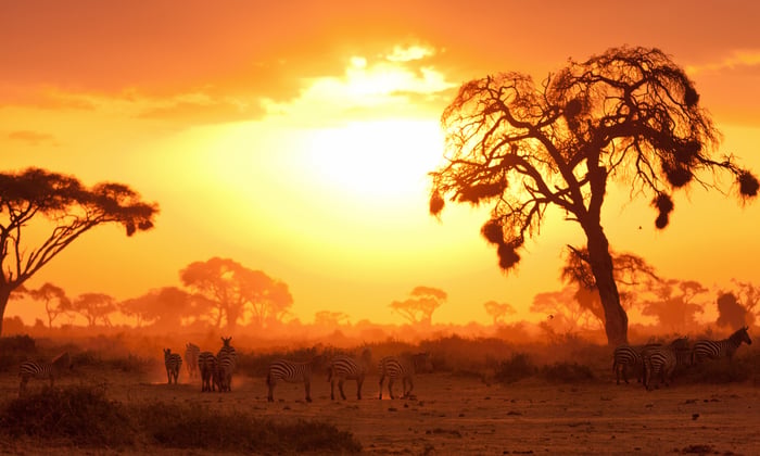 Sunset on the Maasai Mara, Kenya