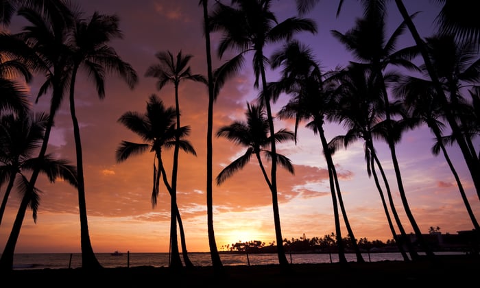 Sunset over Kailua-Kona, Hawaii