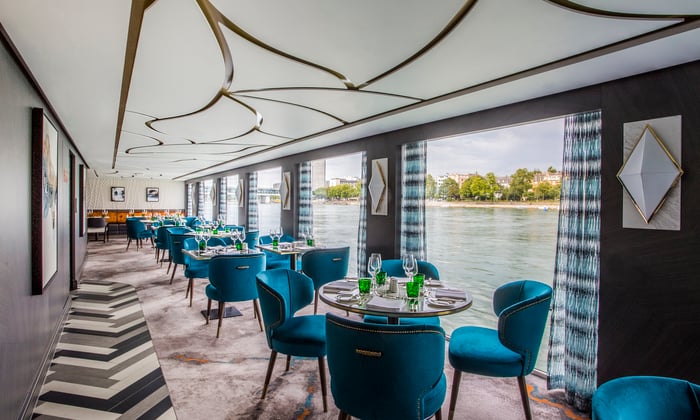 main restaurant on Uniworld's SS Victoria