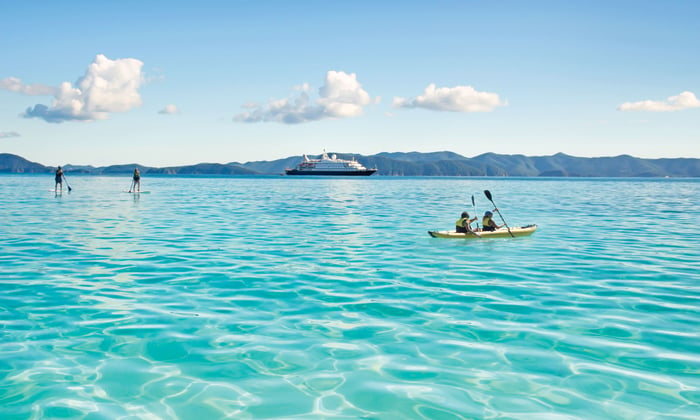 Kayaking in Jost van Dyke in the Caribbean with SeaDream