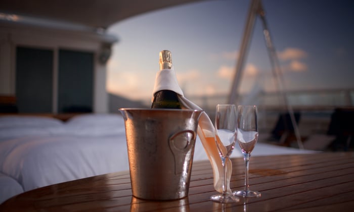 SeaDream Yacht Club - Champagne & Balinese bed