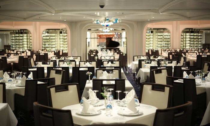 Dining on board Seabourn Encore