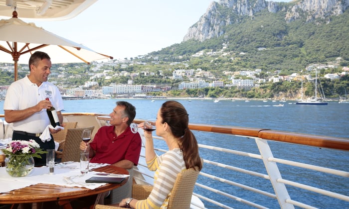 Casual lunch on board SeaDream Yacht Club
