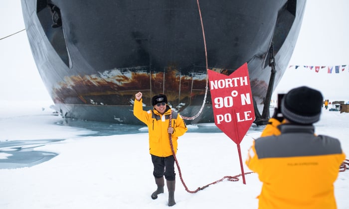 Quark Expeditions at the North Pole