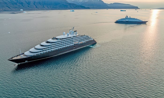 Scenic Eclipse I and II in Disko Bay Greenland