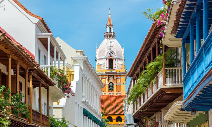 Balconies in Cartagena, Colombia