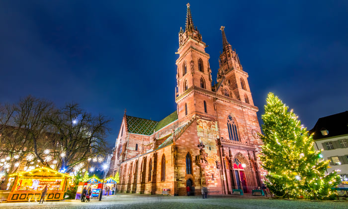 Basel Cathedral and Christmas Market 