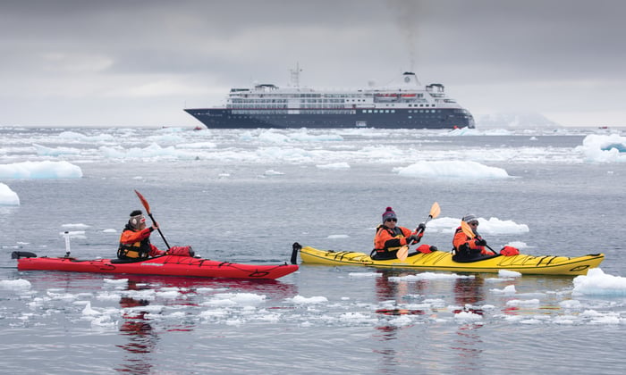 Silver Cloud Expedition - Zodiacs in Antarctica