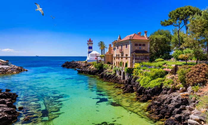 Santa Marta lighthouse and museum, Cascais, Lisbon, Portugal