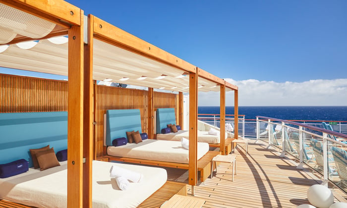 Daybeds on board Europa 2