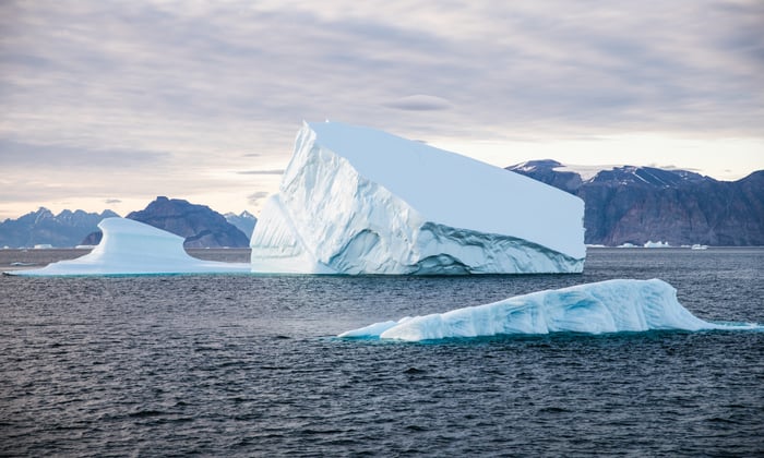 Icebergs in the Arctic