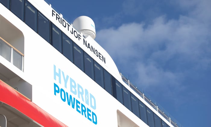 Hurtigruten's hybrid-powered MS Fridtjof Nansen