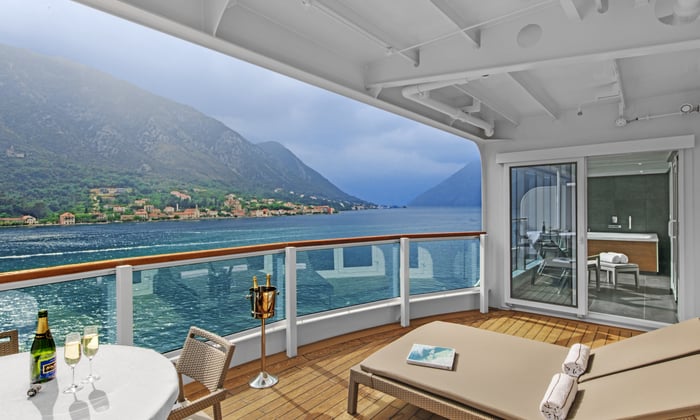 Wintergarden Suite veranda on board Seabourn Ovation