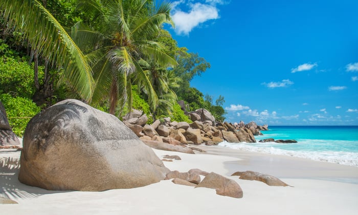 Anse Georgette on Praslin Island, Seychelles