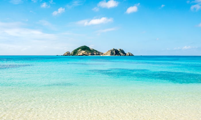 Aharen Beach on Tokashiki island in the Kerama Islands, Okinawa Japan