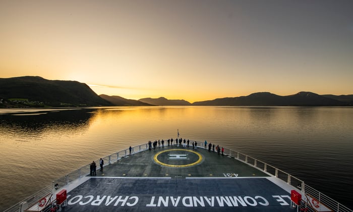 helipad on Ponant's Le Commandant Charcot 