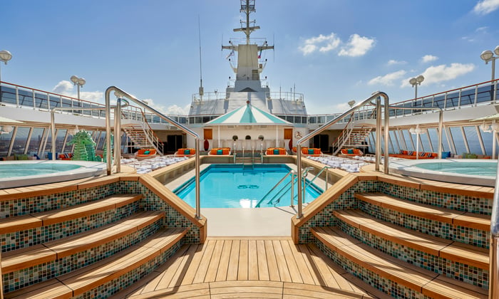 Pool deck on Crystal Serenity
