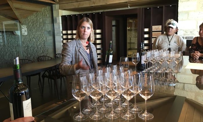 Wine tasting at Chateau Ferrand, France