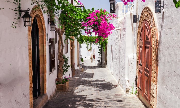 Streets of Lindos, Rhodes
