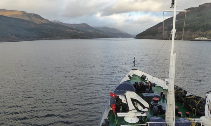 Hebridean Princess cruising Loch Long, Scotland